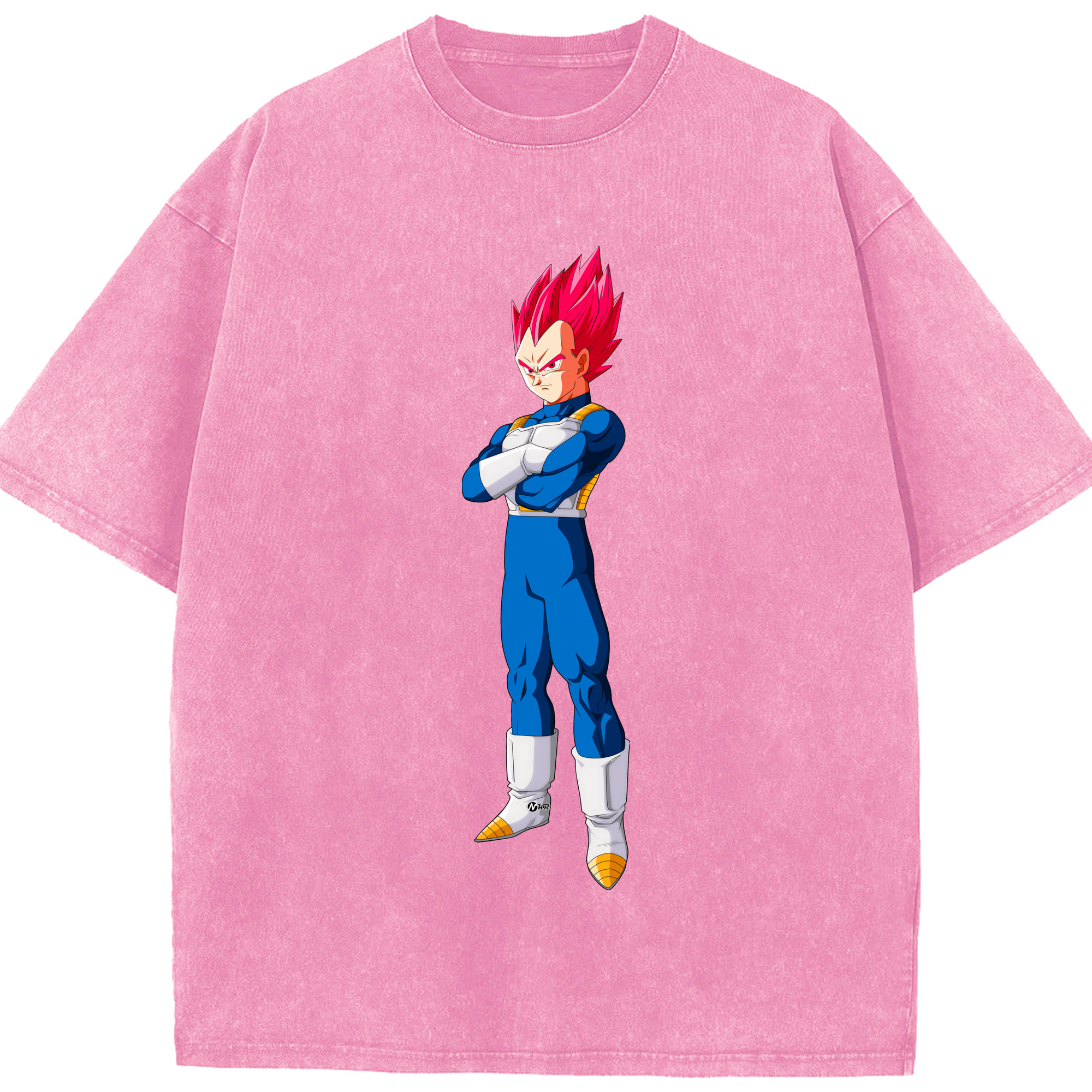 （画像用） ドラゴンボール ベジータ四世（Bejīta Yonsei）DRAGON BALL Vegeta IV 綿100% ヴィンテージ風 半袖Tシャツ（フロントプリント）